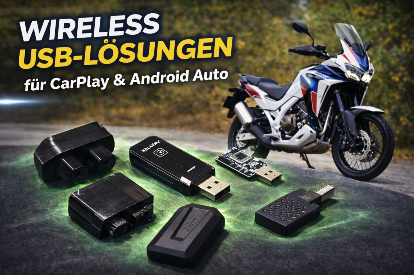 Wireless Android Auto/Apple CarPlay für Honda Africa Twin Wireless Android Auto/Apple CarPlay für Honda Africa Twin