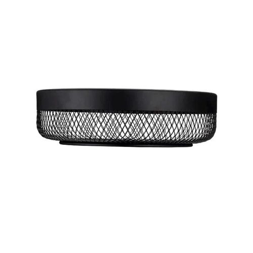 Cesta de almacenamiento, Frutero de Hierro Negro 25 x 6,5 cm