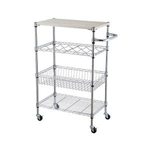 Carrito Mueble Organizador de Cocina con Ruedas Nero