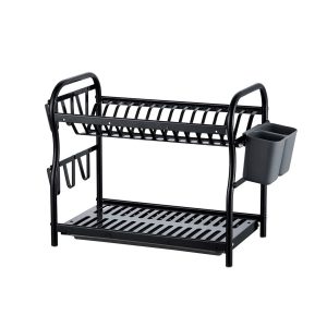 Escurridor de Plato Aluminio 2 Niveles 50 x 24,4 x 35,5 cm.