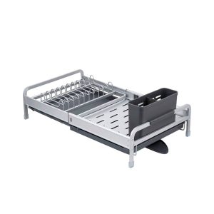 Escurridor de Plato Extensible de Aluminio con Drenaje