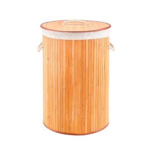 Cesta de Bambú Natural Redonda 40 x 60 cm.