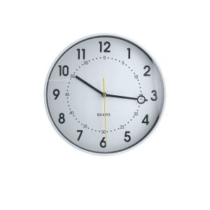 Reloj de Pared Marco y Centro Blanco 31,5 cm.