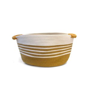 Cesta de cuerda de algodón flexible 34 x 25 x 22 cm.