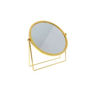 Espejo de Mesa Dorado 25 x 21 cm.