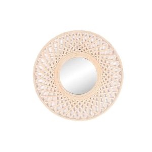 Espejo Decorativo 50 cm. de Bambú y Ratán