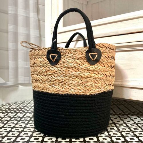 Cesta de Fibra Natural con Manija, 2 Pzas. - Imagen 2