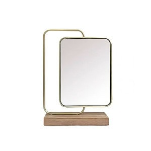 Espejo de Mesa Dorado 8 x 32 x 23 cm.