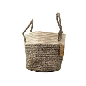 Cesta de Cuerda de Algodón Flexible  34 x 25 cm.