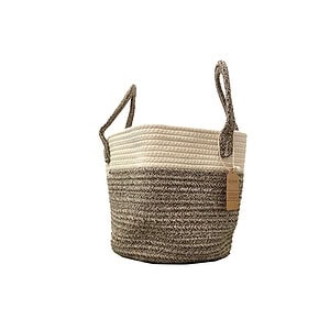 Cesta de Cuerda de Algodón Flexible  25 x 22 cm.