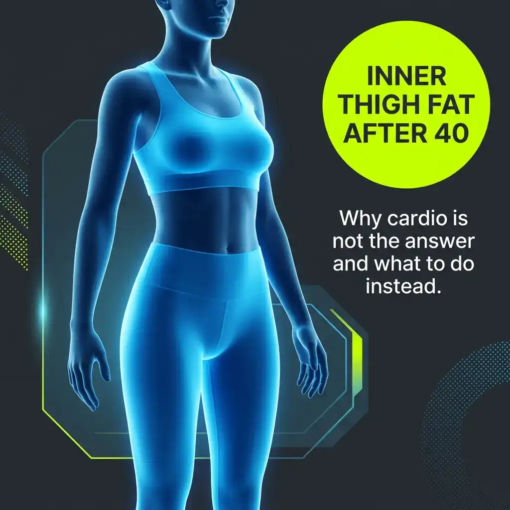 Woman over 40 in Durham NC learning why strength training beats cardio for inner thigh fat loss.