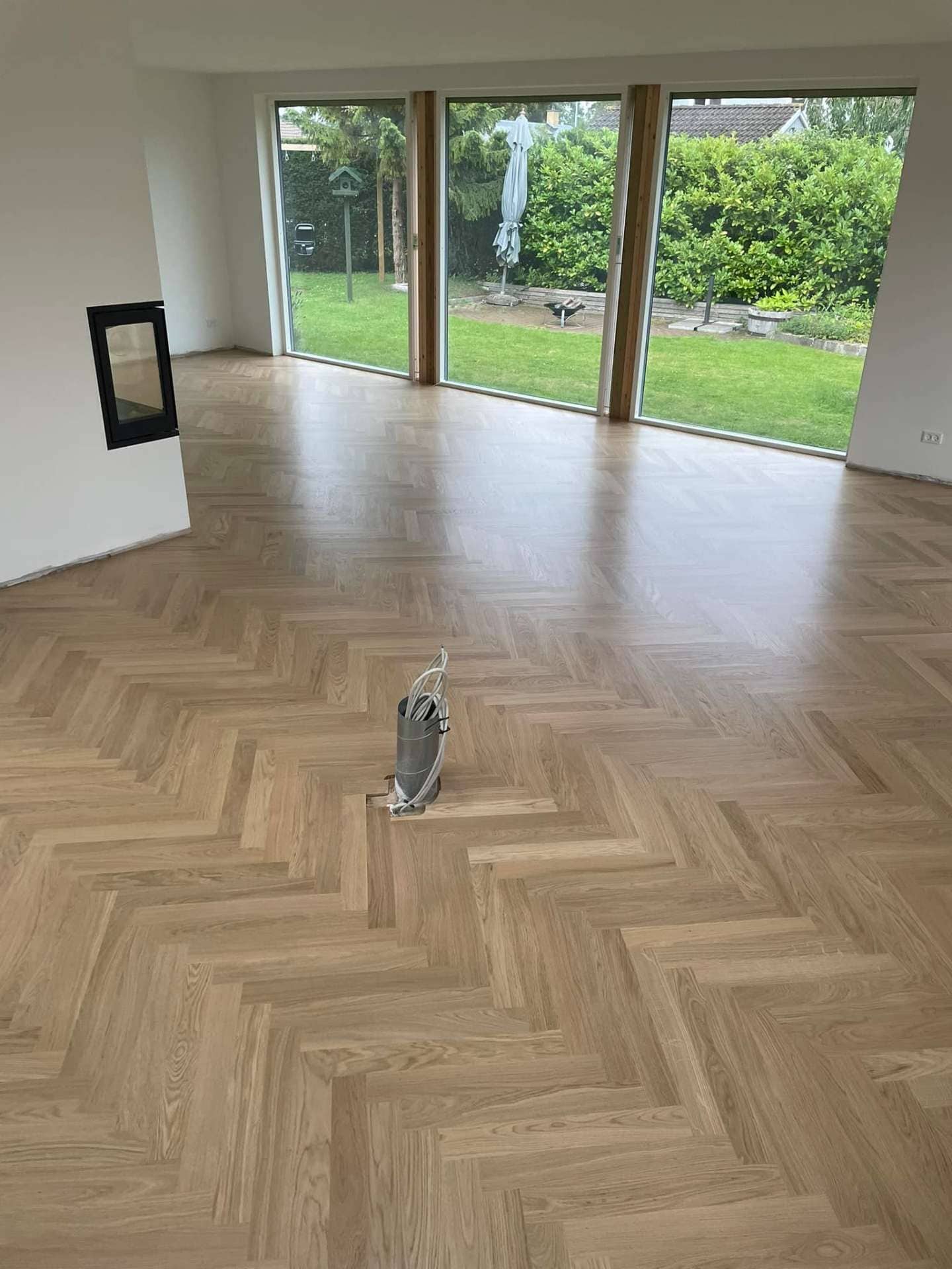 sildebensgulv lagt i hus