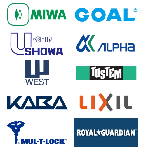 主要鍵メーカーのロゴ