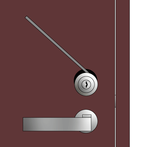 工具を差し込んでカムを回すイラスト