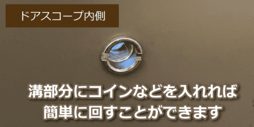 ドアスコープ内側（室内側）