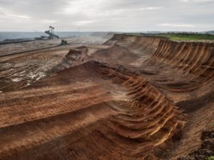 Large seaside excavation site. Edward Burtynsky Anthropocene