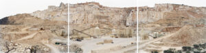 Panoramic view of an active quarry. Edward Burtynsky, Quarries series.