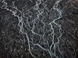 Overhead image of Iceland's intricate braided river system. Edward Burtynsky Water.