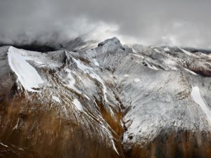 Snow covered mountain range. Edward Burtynsky, Coast Mountains