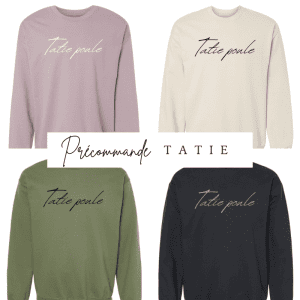 Précommande crewneck brodé tatie poule