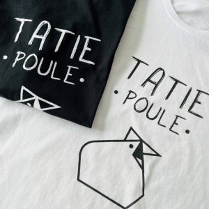 chandail manche courte tatie poule