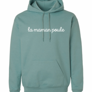 coton ouaté brodé azur la maman poule