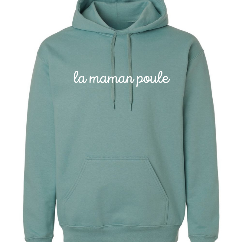 coton ouaté brodé azur la maman poule
