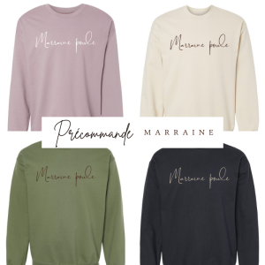 Précommande crewnecks brodés marraine poule