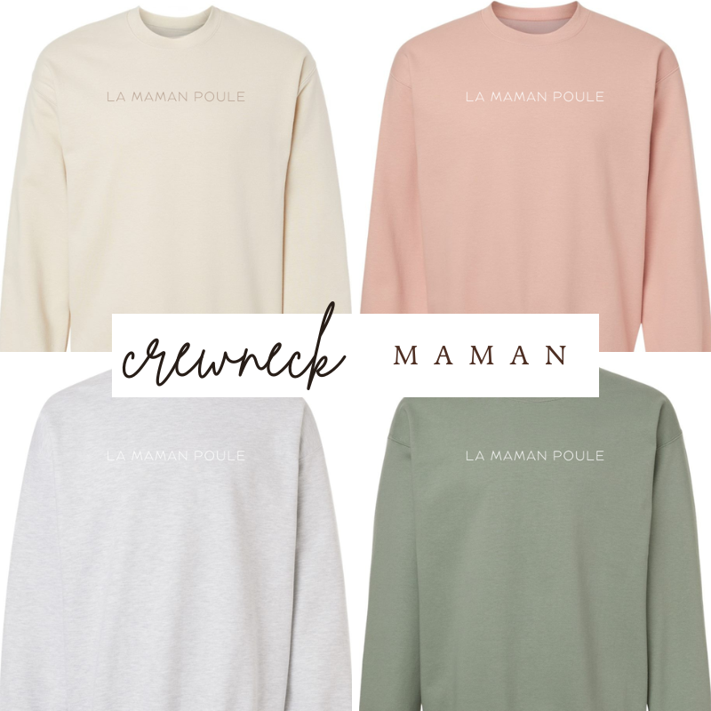 Précommande crewneck la maman poule minimaliste