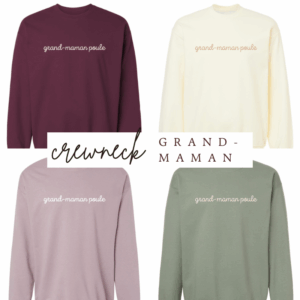 Précommande crewnecks brodés grand-maman poule