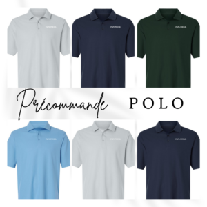Précommande polo de golf papa & papi poule