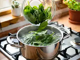 Temps de cuisson des épinards frais à l'eau