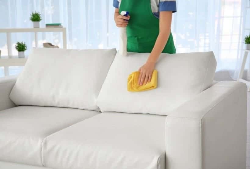 how to disinfect leather couch
