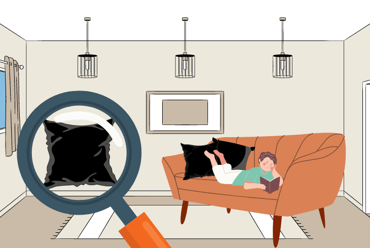 use a black cushion
