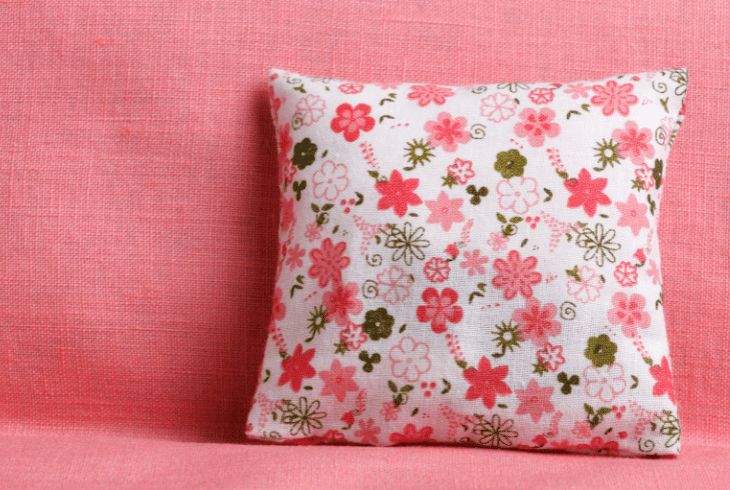 a floral cushion