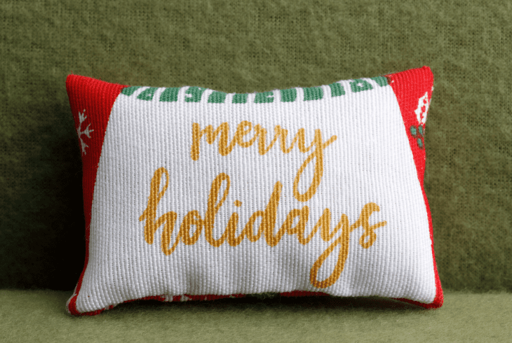 holiday throw pillow
