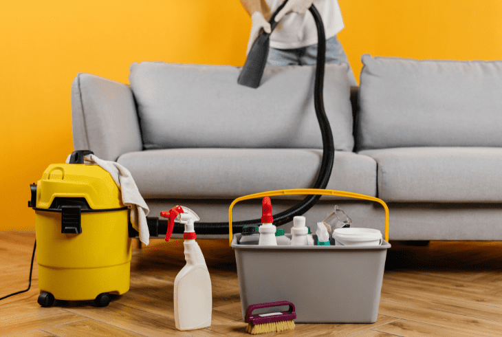 materials required to clean vomit smell