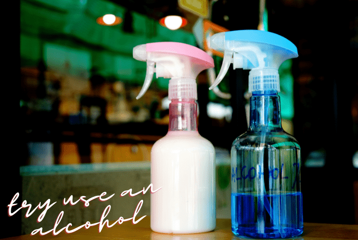 use alcohol on surface
