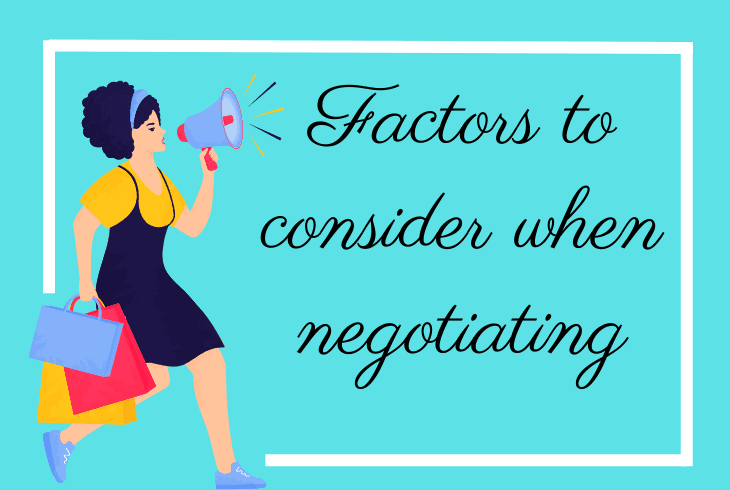 factors to consider negotiating price