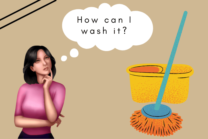 to wash cedar mop
