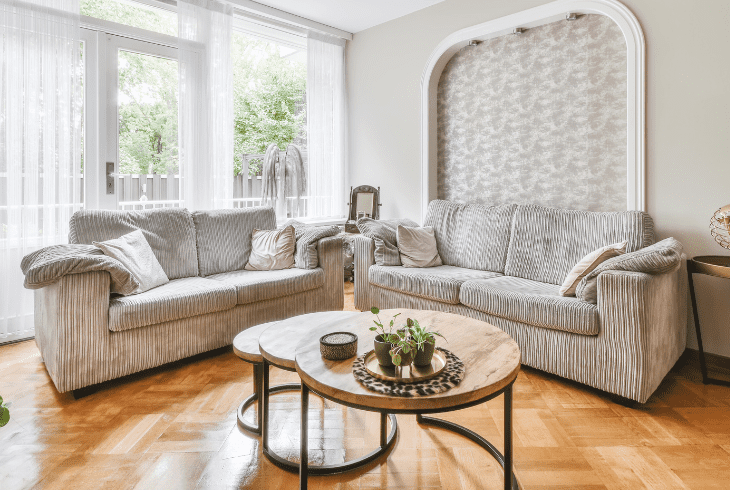 charahome round coffee table