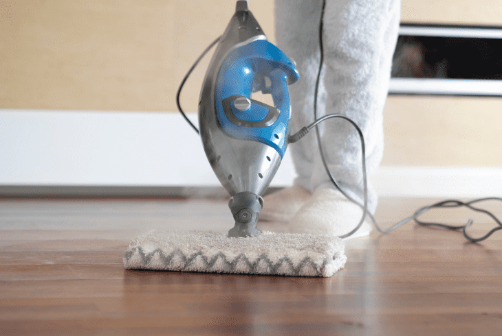 steam mop on vinyl flooring