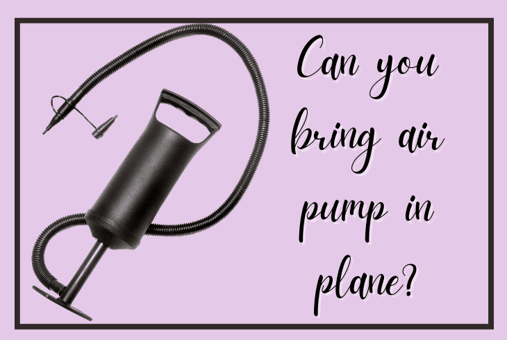 bring air mattress pump on a plane