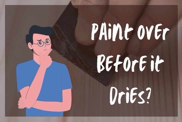 paint over filler before dries