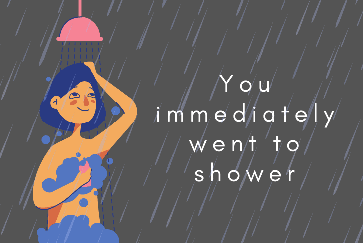 shower right after tanning