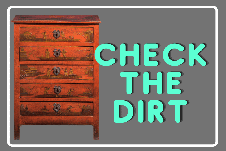 dirt of antique furniture