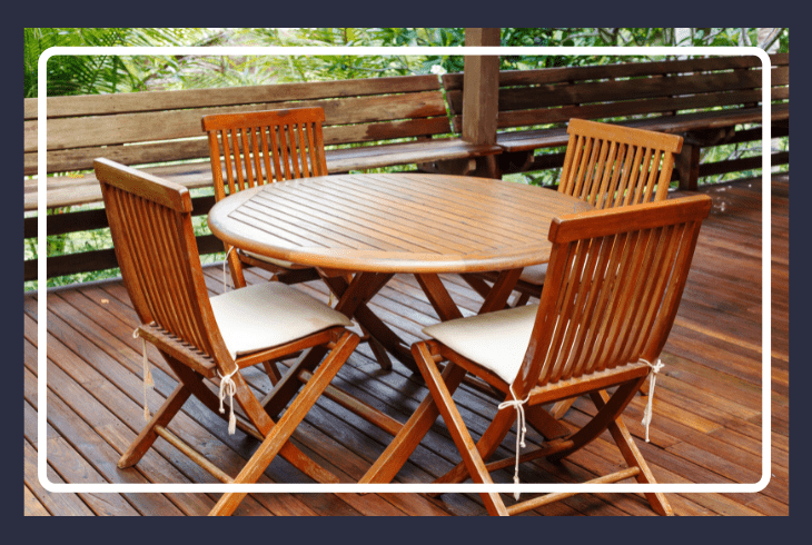 the wood furniture