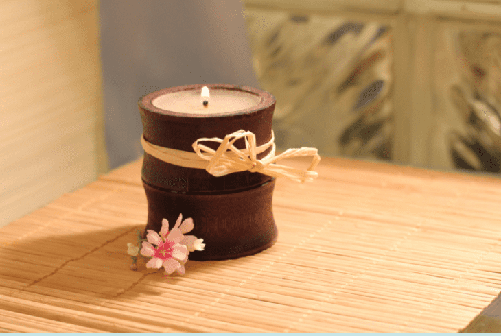 burning candle clean air