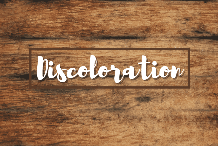 the discolorations