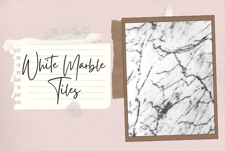 a white marble tiles